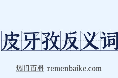 皮牙孜反义词是什么意思的图片